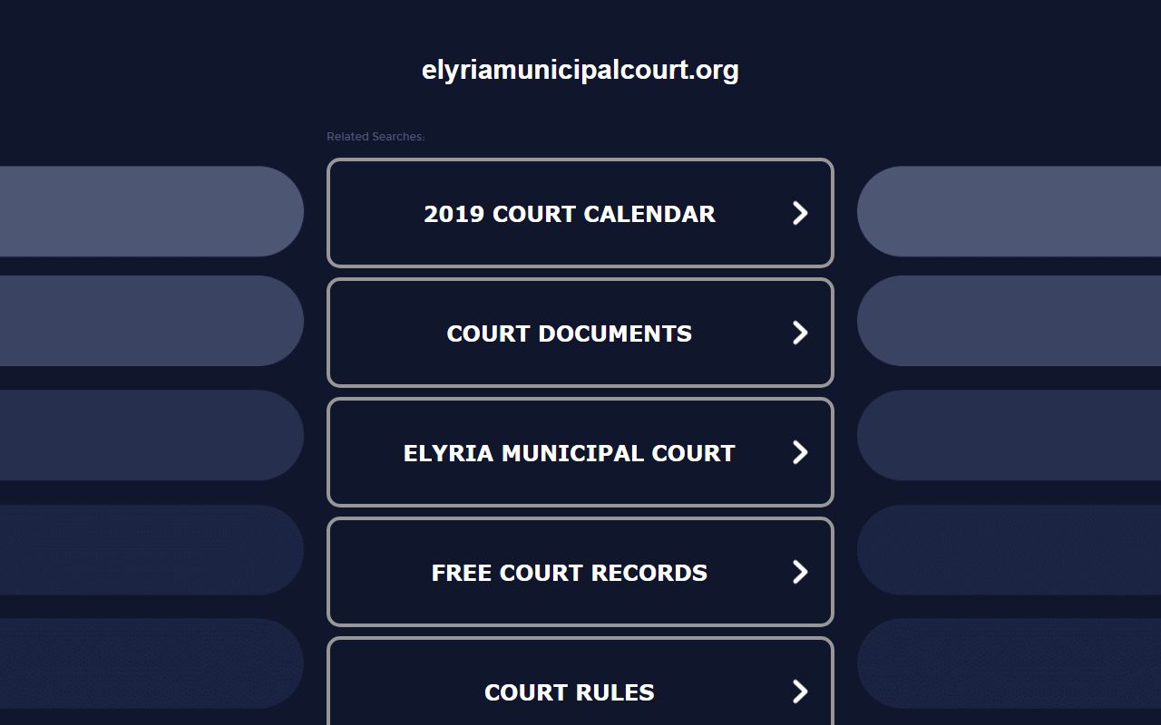 Elyria municipal court criminal records