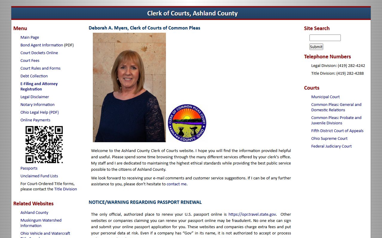 Ashland County Clerk of Courts criminal records search