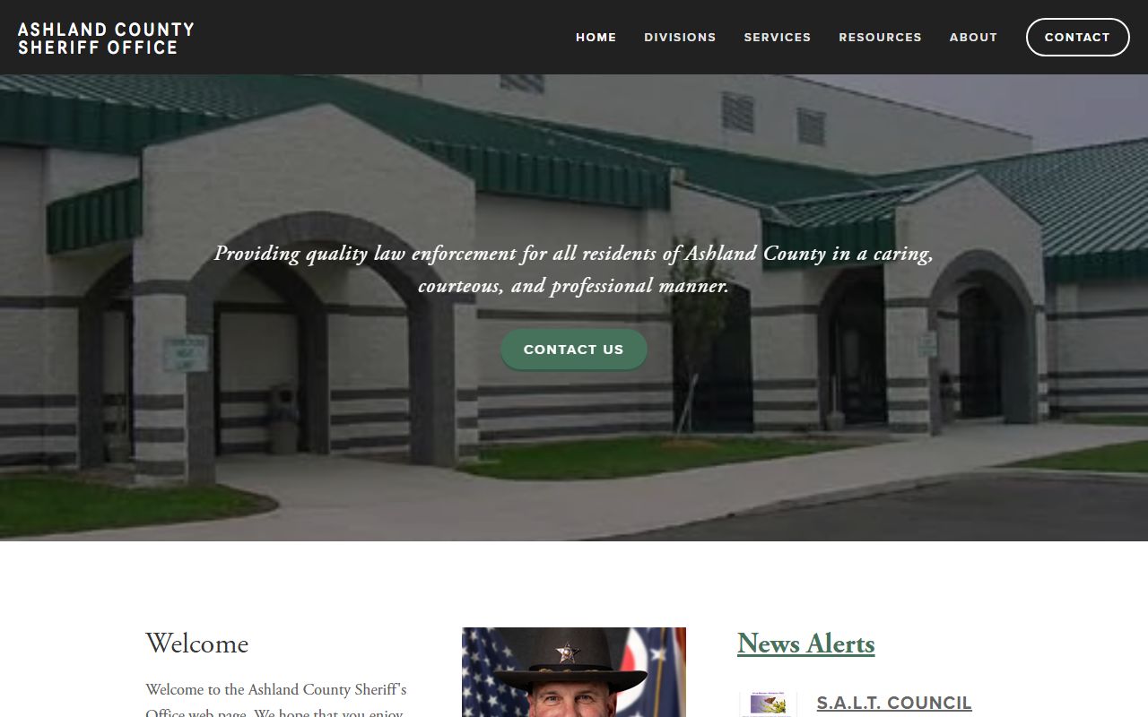 Ashland County Sheriff criminal records and jail search