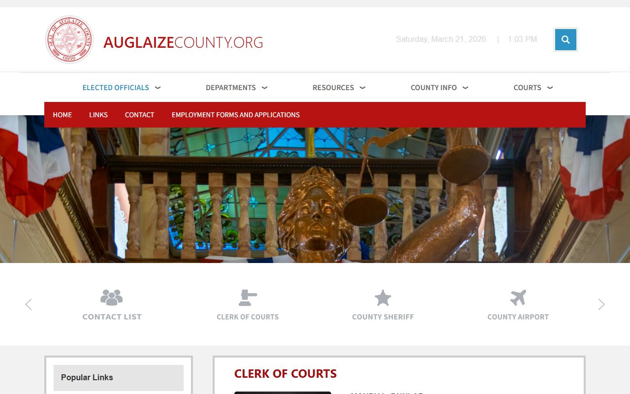 Auglaize County Clerk of Courts criminal records search