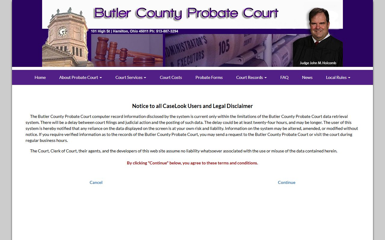 Butler County Probate Court criminal records related search