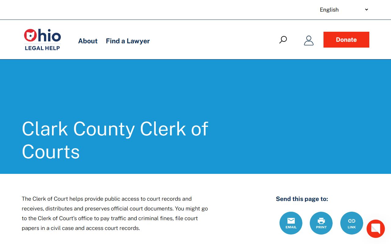 Clark County Common Pleas Court criminal records