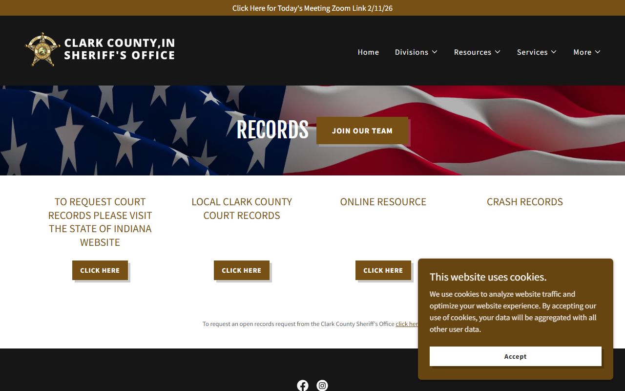 Clark County Sheriff criminal records and report requests