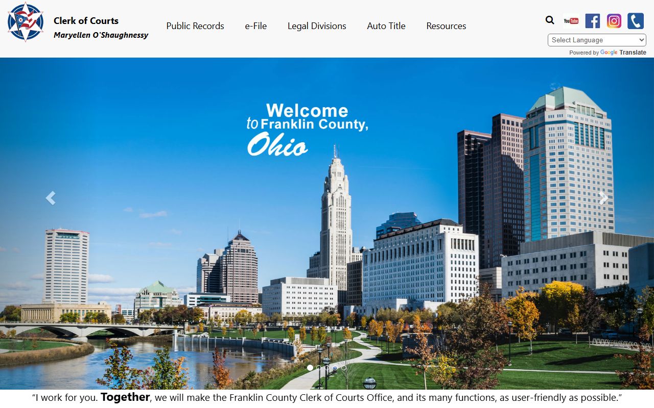 Franklin County criminal records clerk of courts search