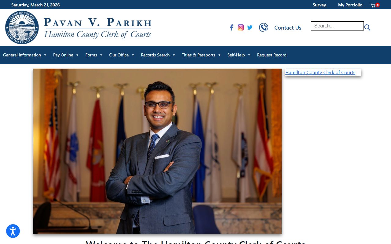 Hamilton County criminal records clerk search portal