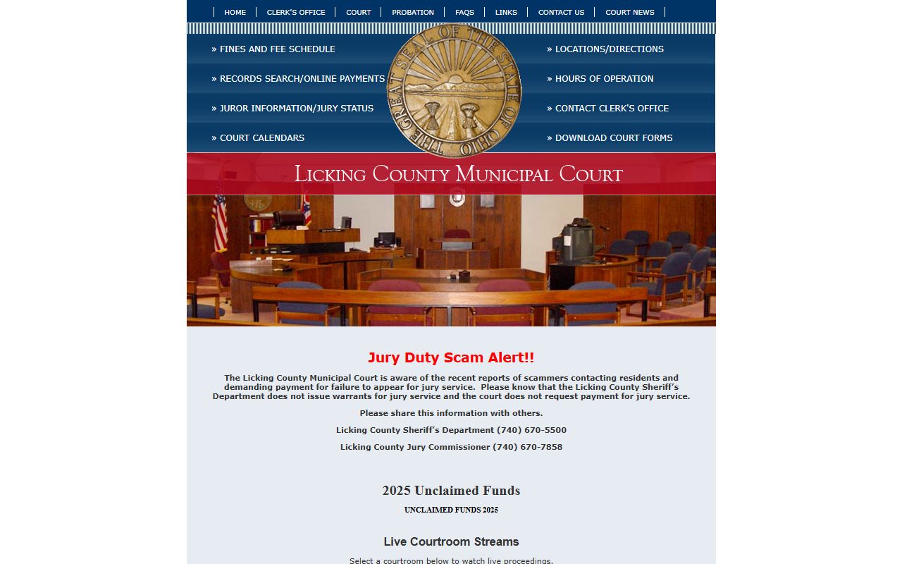 Licking County Municipal Court criminal records