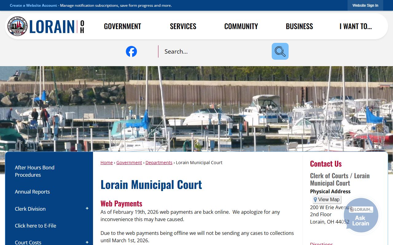 Lorain County Municipal Court criminal records