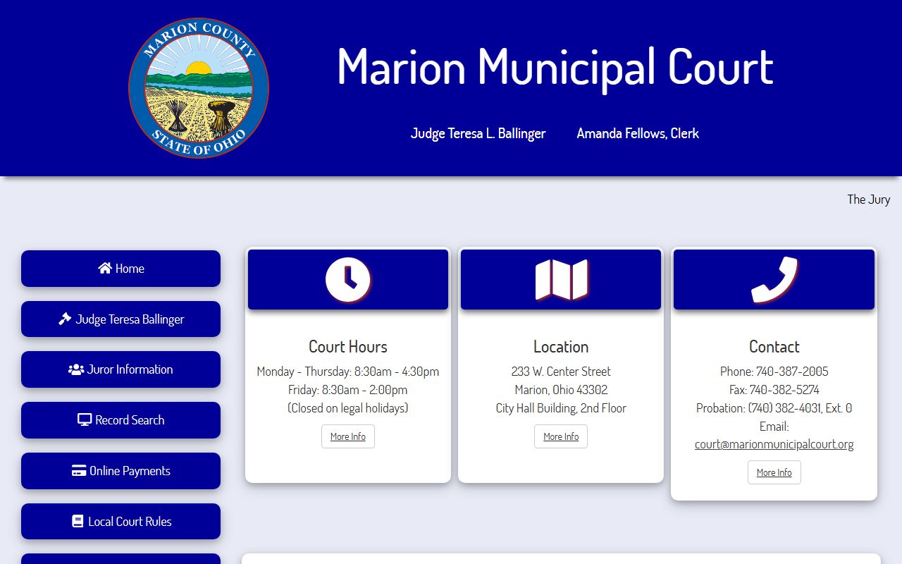 Marion County criminal records Municipal Court search