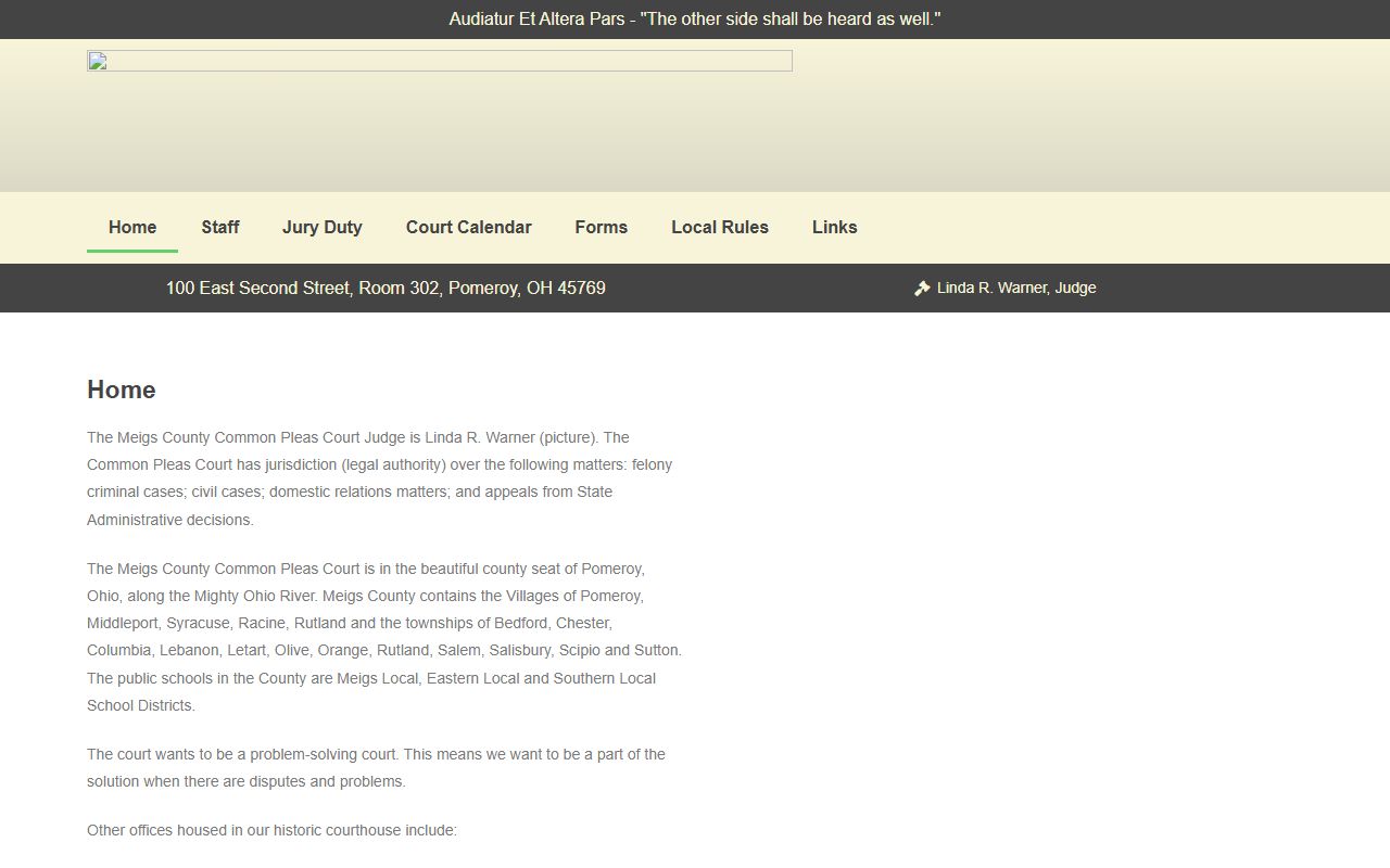 Meigs County criminal records Common Pleas Court