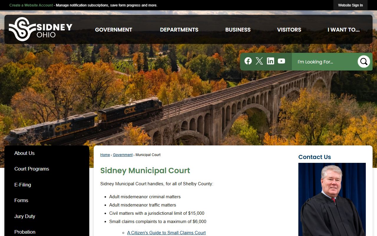 Shelby County Sidney Municipal Court criminal records