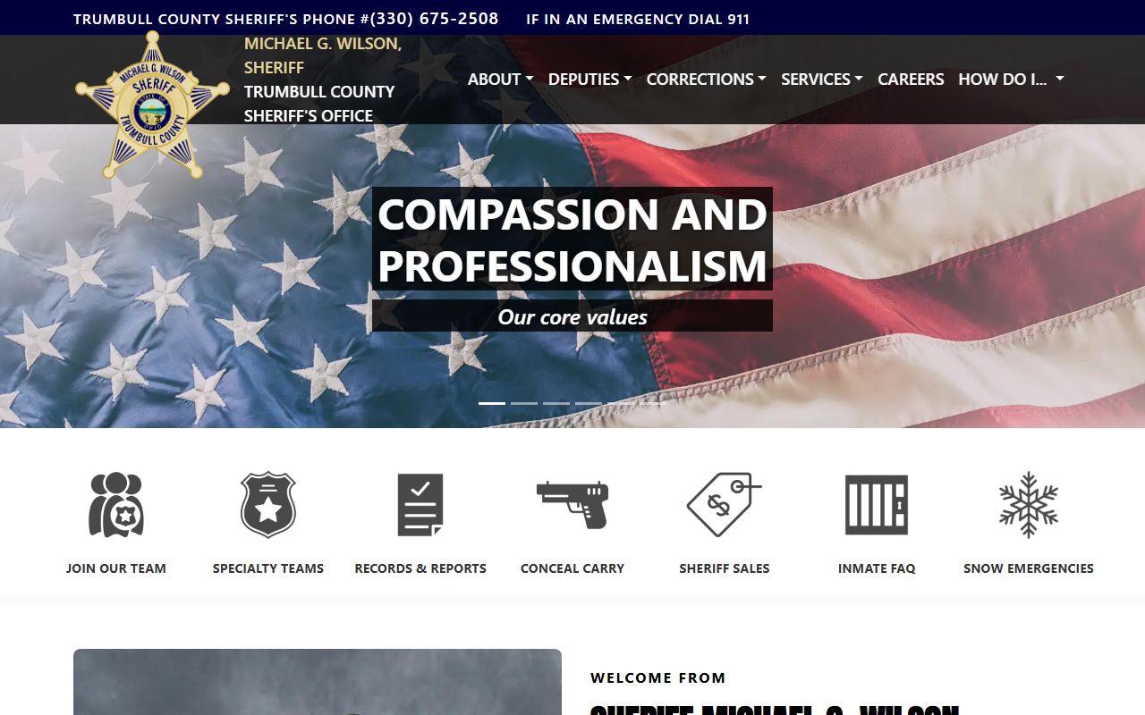 Trumbull County criminal records sheriff office