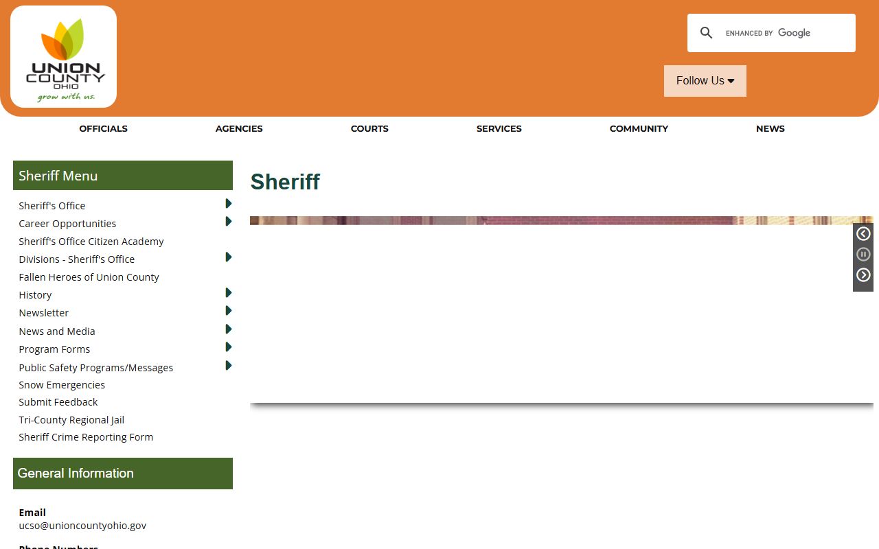 Union County criminal records sheriff office