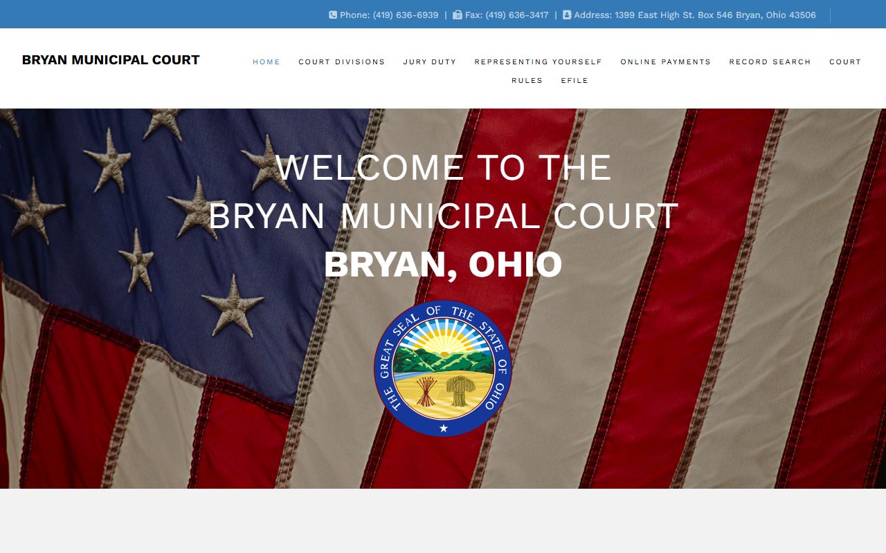 Williams County Bryan Municipal Court criminal records
